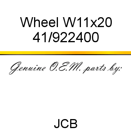 Wheel, W11x20 41/922400