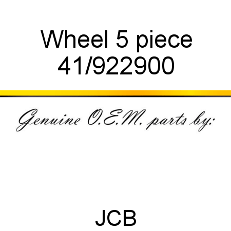 Wheel, 5 piece 41/922900