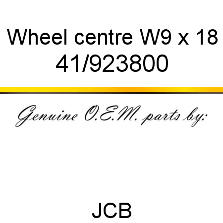 Wheel, centre, W9 x 18 41/923800