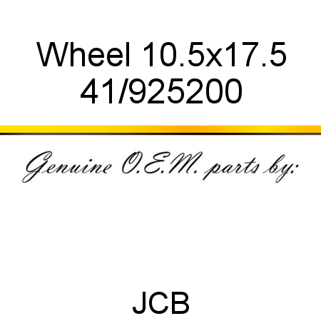 Wheel, 10.5x17.5 41/925200