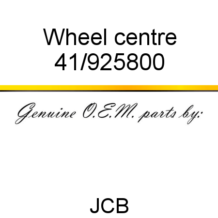 Wheel, centre 41/925800