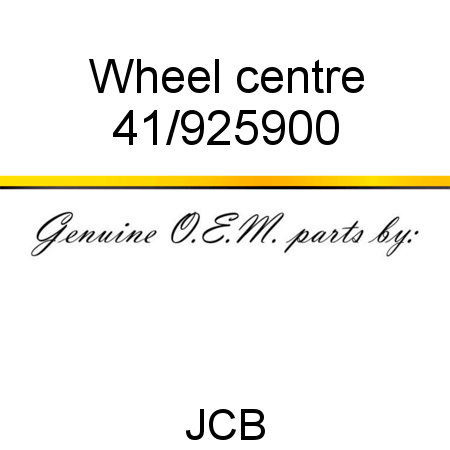 Wheel, centre 41/925900