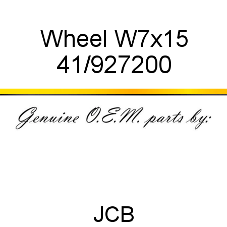 Wheel, W7x15 41/927200