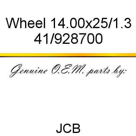 Wheel, 14.00x25/1.3 41/928700