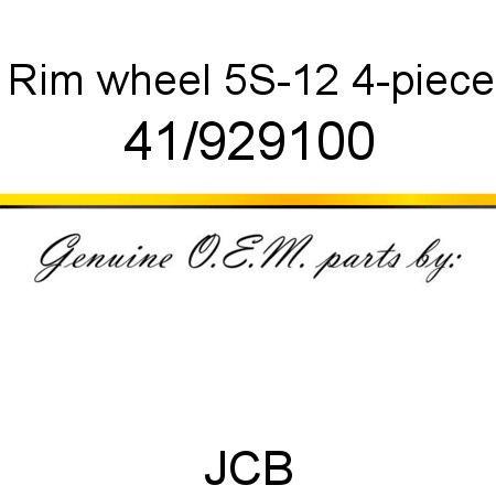 Rim, wheel, 5S-12, 4-piece 41/929100