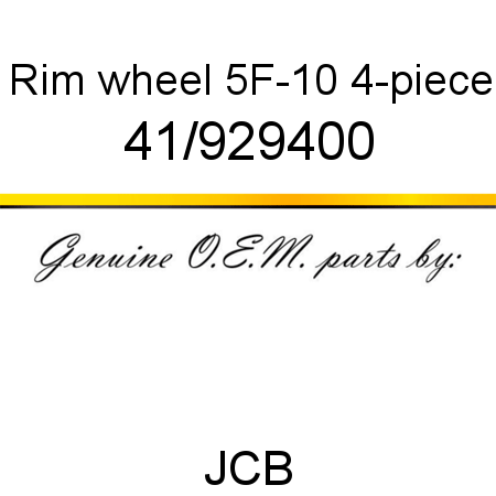 Rim, wheel 5F-10, 4-piece 41/929400