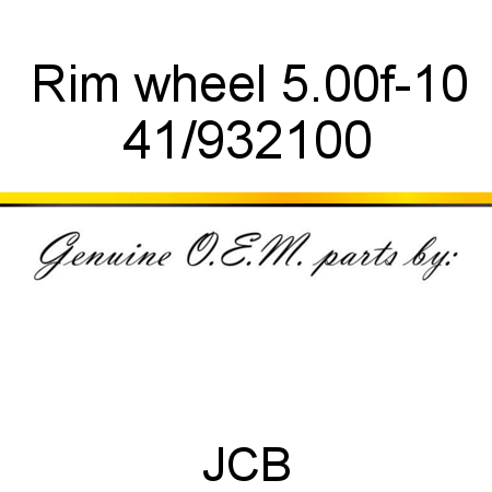 Rim, wheel, 5.00f-10 41/932100