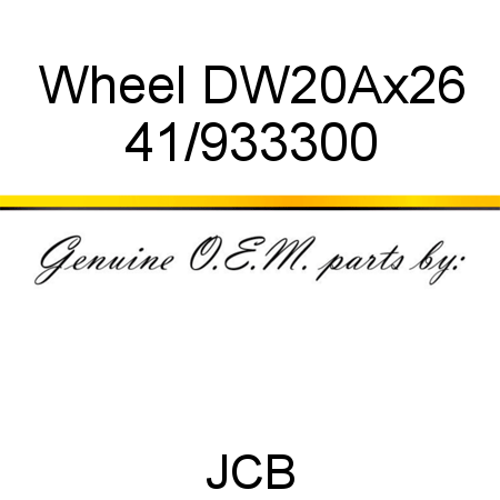 Wheel, DW20Ax26 41/933300