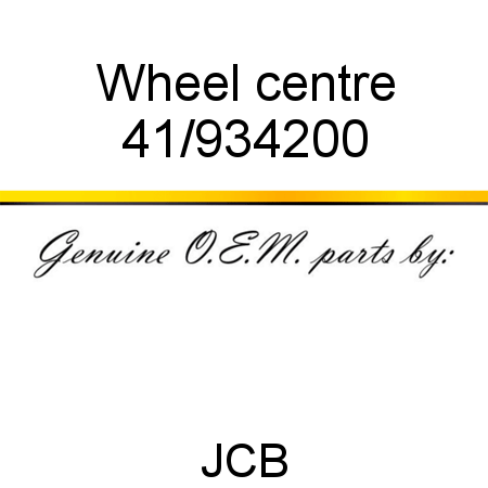 Wheel, centre 41/934200