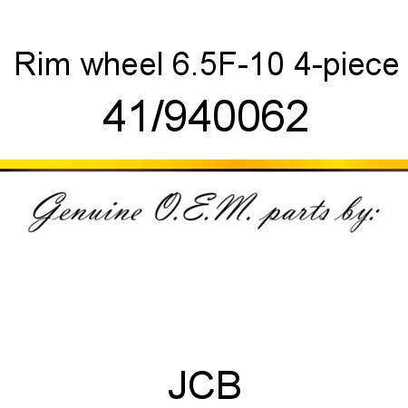 Rim, wheel 6.5F-10, 4-piece 41/940062