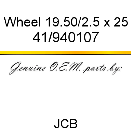 Wheel, 19.50/2.5 x 25 41/940107