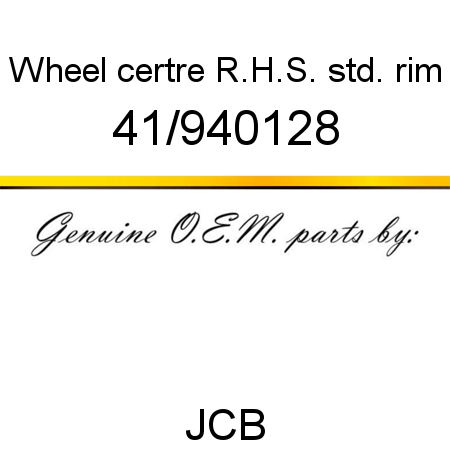 Wheel, certre R.H.S., std. rim 41/940128