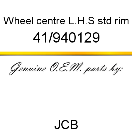 Wheel, centre, L.H.S, std rim 41/940129