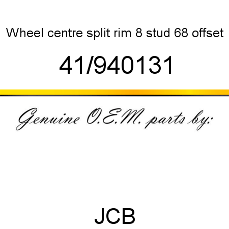 Wheel, centre, split rim, 8 stud 68 offset 41/940131