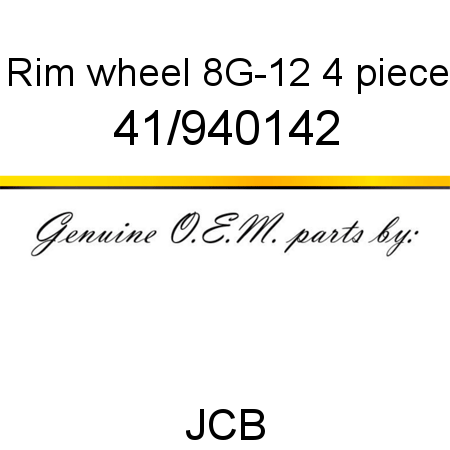 Rim, wheel 8G-12, 4 piece 41/940142