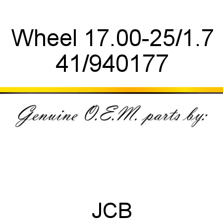Wheel, 17.00-25/1.7 41/940177