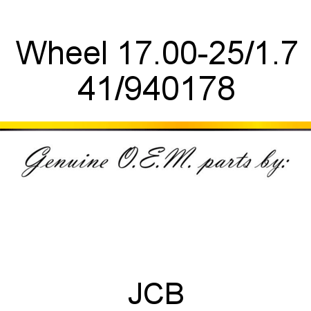 Wheel, 17.00-25/1.7 41/940178
