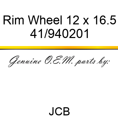 Rim, Wheel 12 x 16.5 41/940201