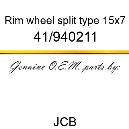 Rim, wheel split type, 15x7 41/940211