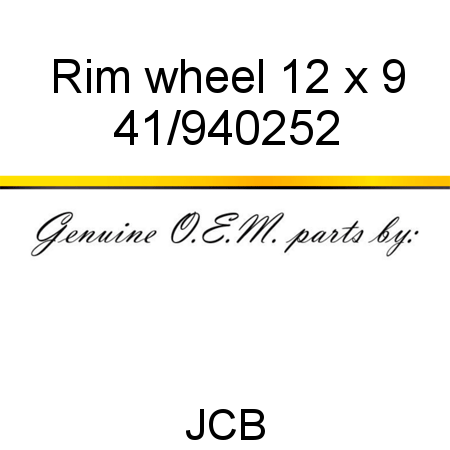 Rim, wheel, 12 x 9 41/940252