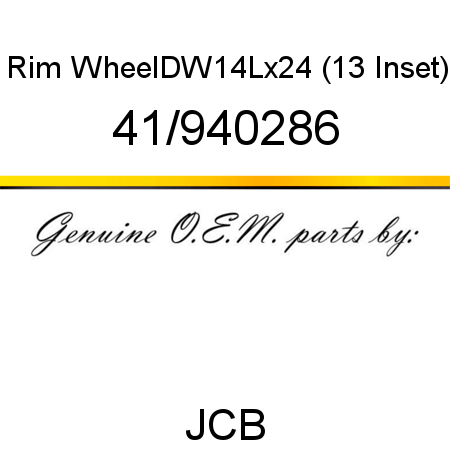 Rim, Wheel,DW14Lx24, (13 Inset) 41/940286