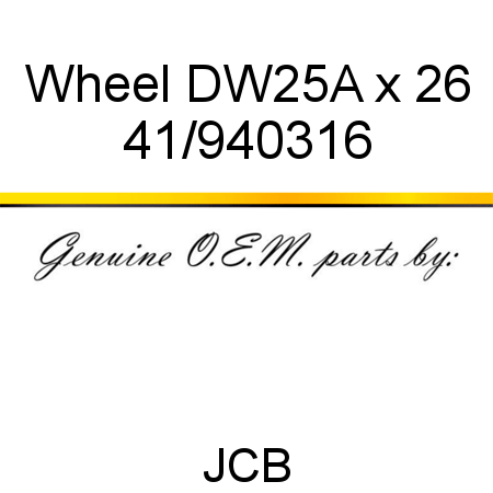 Wheel, DW25A x 26 41/940316