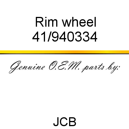 Rim, wheel 41/940334