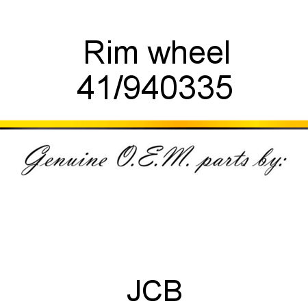 Rim, wheel 41/940335
