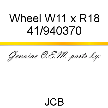 Wheel, W11 x R18 41/940370