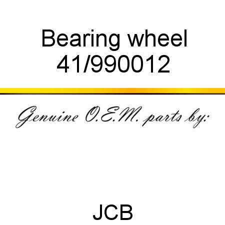 Bearing, wheel 41/990012