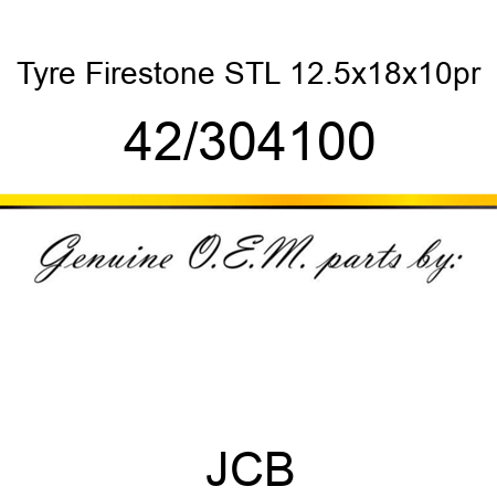 Tyre, Firestone STL, 12.5x18x10pr 42/304100
