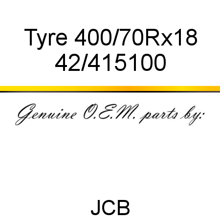 Tyre, 400/70Rx18 42/415100