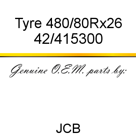 Tyre, 480/80Rx26 42/415300