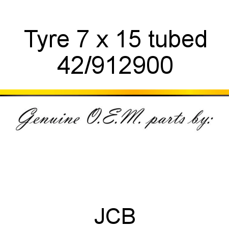 Tyre, 7 x 15, tubed 42/912900