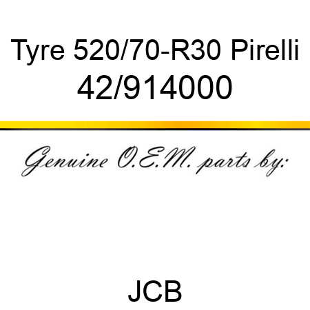 Tyre, 520/70-R30 Pirelli 42/914000