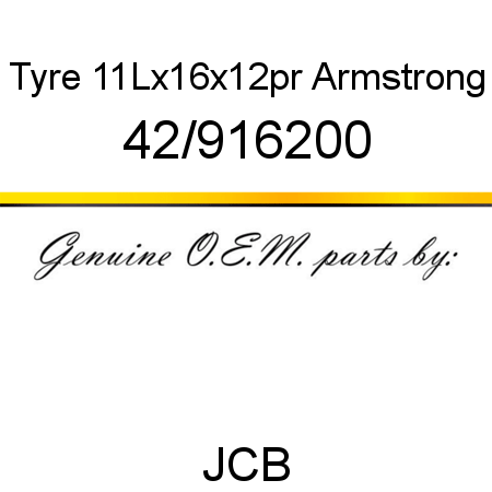Tyre, 11Lx16x12pr, Armstrong 42/916200