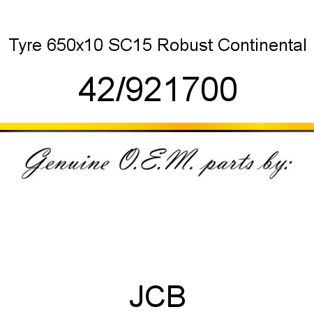 Tyre, 650x10 SC15 Robust, Continental 42/921700