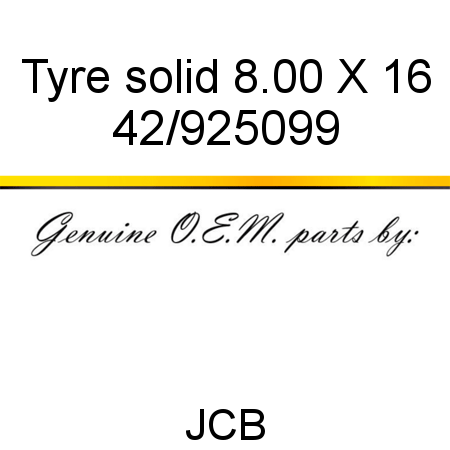 Tyre, solid 8.00 X 16 42/925099