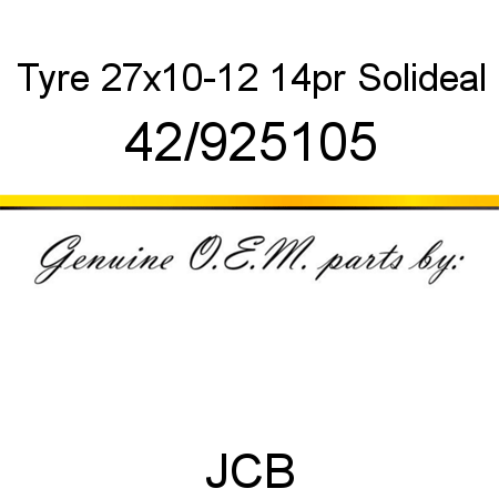 Tyre, 27x10-12 14pr, Solideal 42/925105