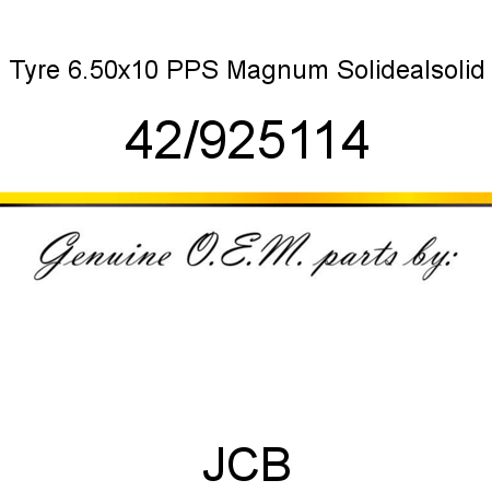 Tyre, 6.50x10 PPS Magnum, Solideal,solid 42/925114