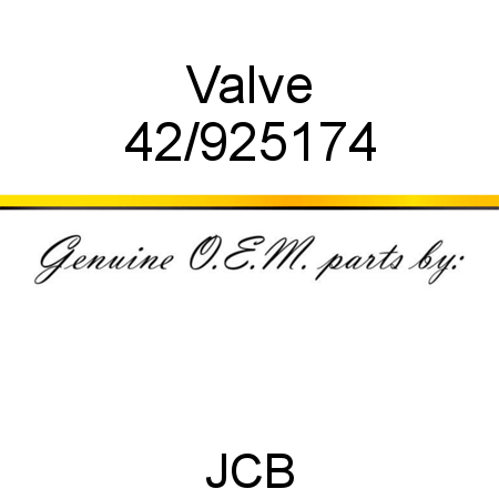 Valve 42/925174