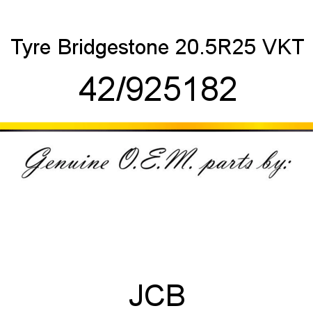 Tyre, Bridgestone, 20.5R25, VKT 42/925182