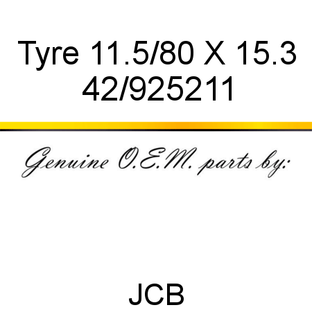 Tyre, 11.5/80 X 15.3 42/925211