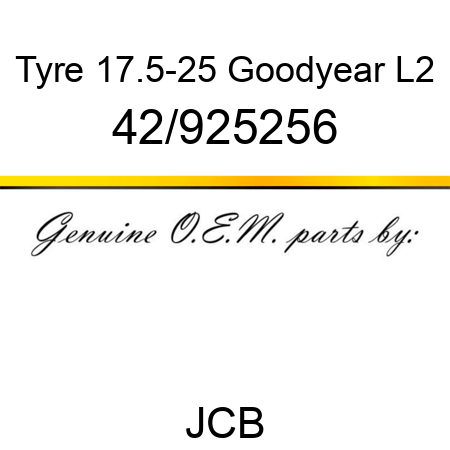 Tyre, 17.5-25 Goodyear L2 42/925256