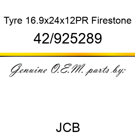 Tyre, 16.9x24x12PR, Firestone 42/925289