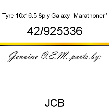 Tyre, 10x16.5 8ply Galaxy, 