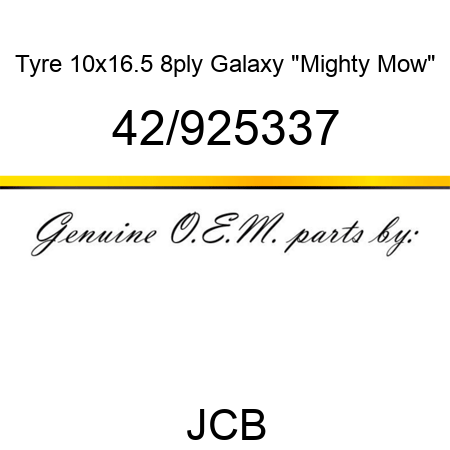 Tyre, 10x16.5 8ply Galaxy, 