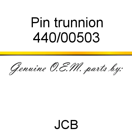 Pin, trunnion 440/00503