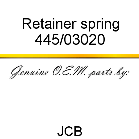 Retainer, spring 445/03020