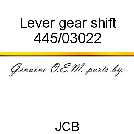 Lever, gear shift 445/03022